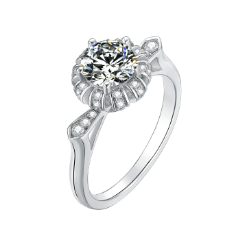 Popular 925 Silver Trendy Pure Crown  Ring With Created Diamond New Model Ring With Good Quality For Women